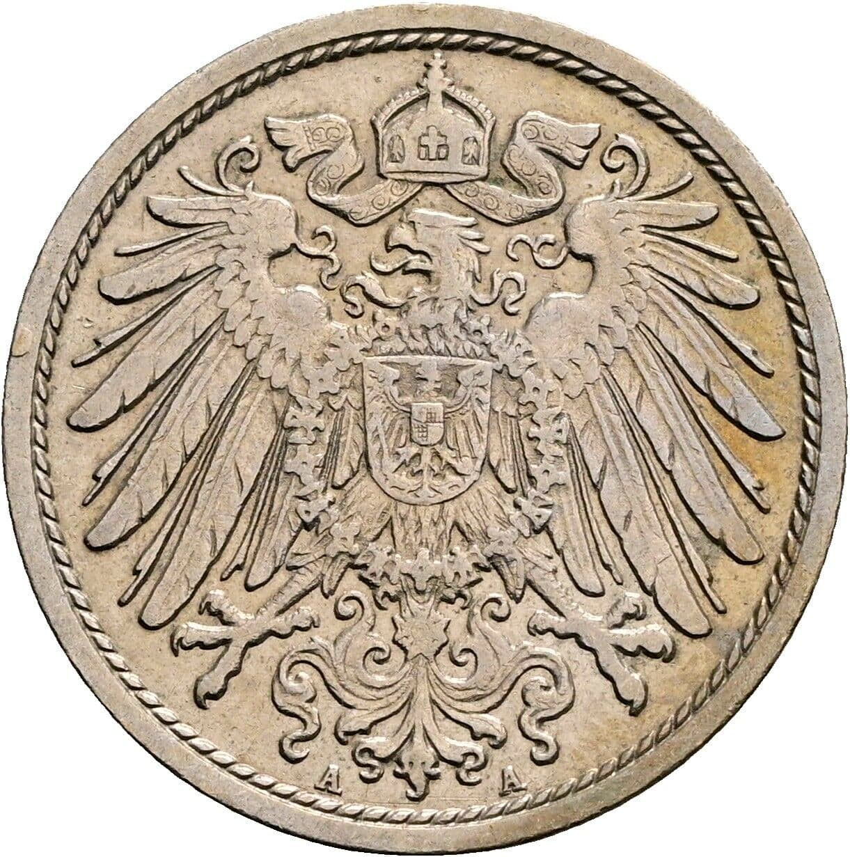 10 Pfennig 1911 A – Rückseite