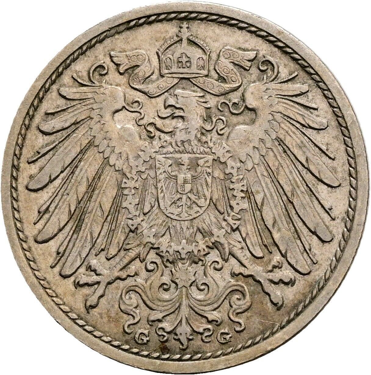 10 Pfennig 1908 G – Rückseite