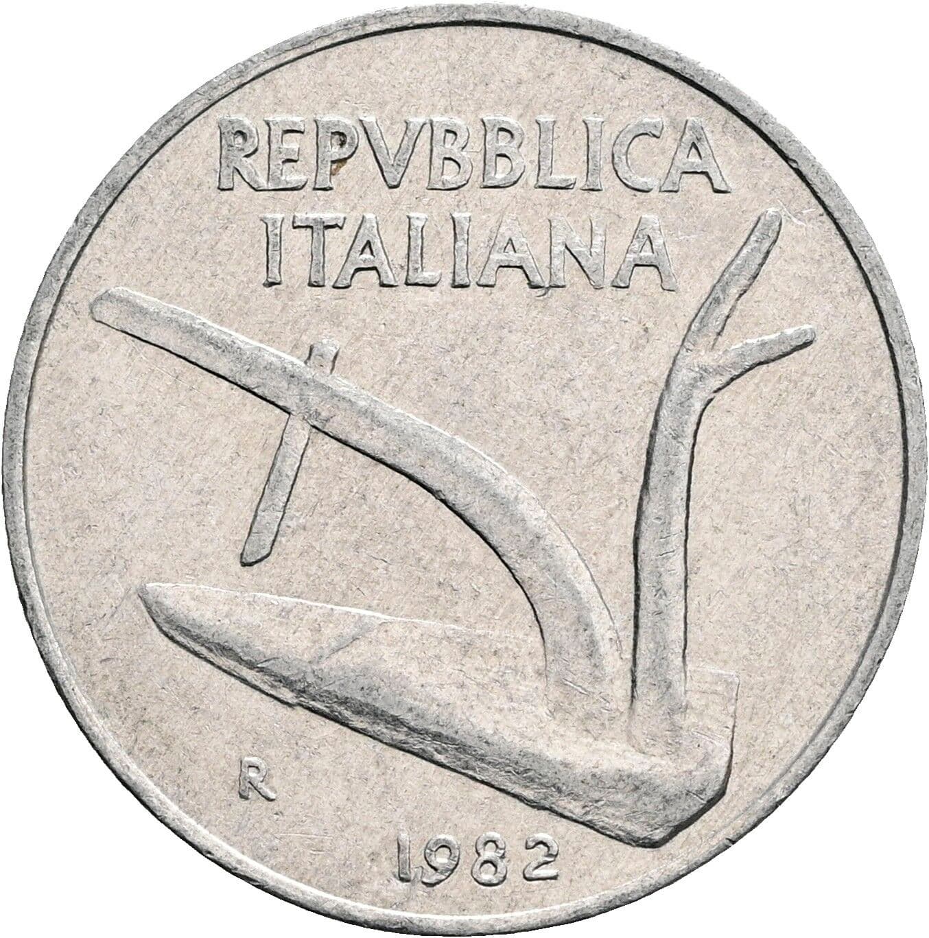 10 Lire 1982 – Rückseite