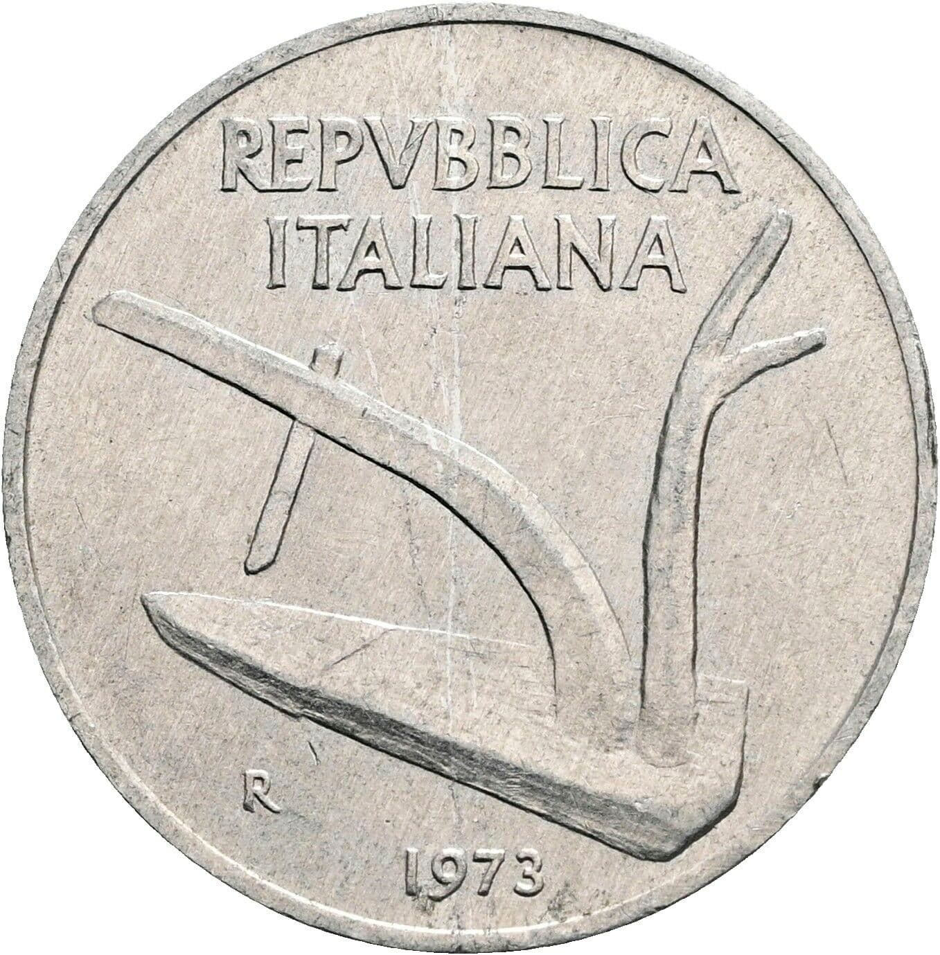 10 Lire 1973 – Vorderseite