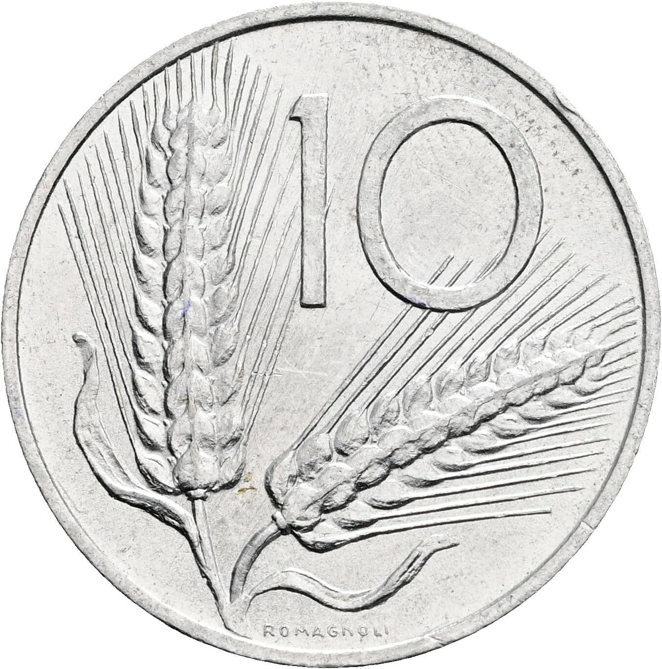 10 Lire 1955 – Vorderseite
