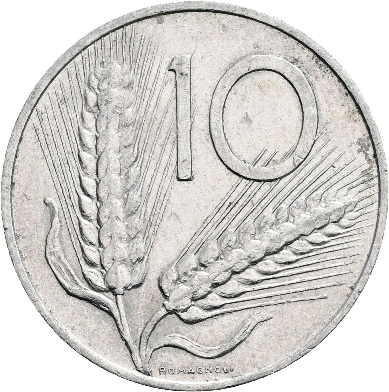 10 Lire 1967 – Vorderseite