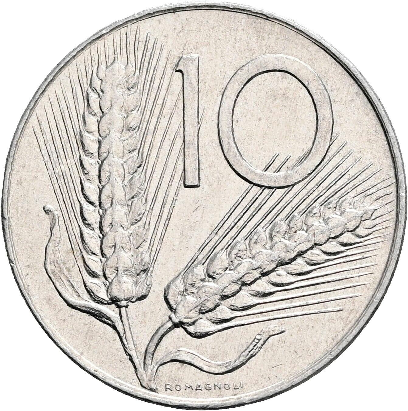 10 Lire 1976 – Vorderseite