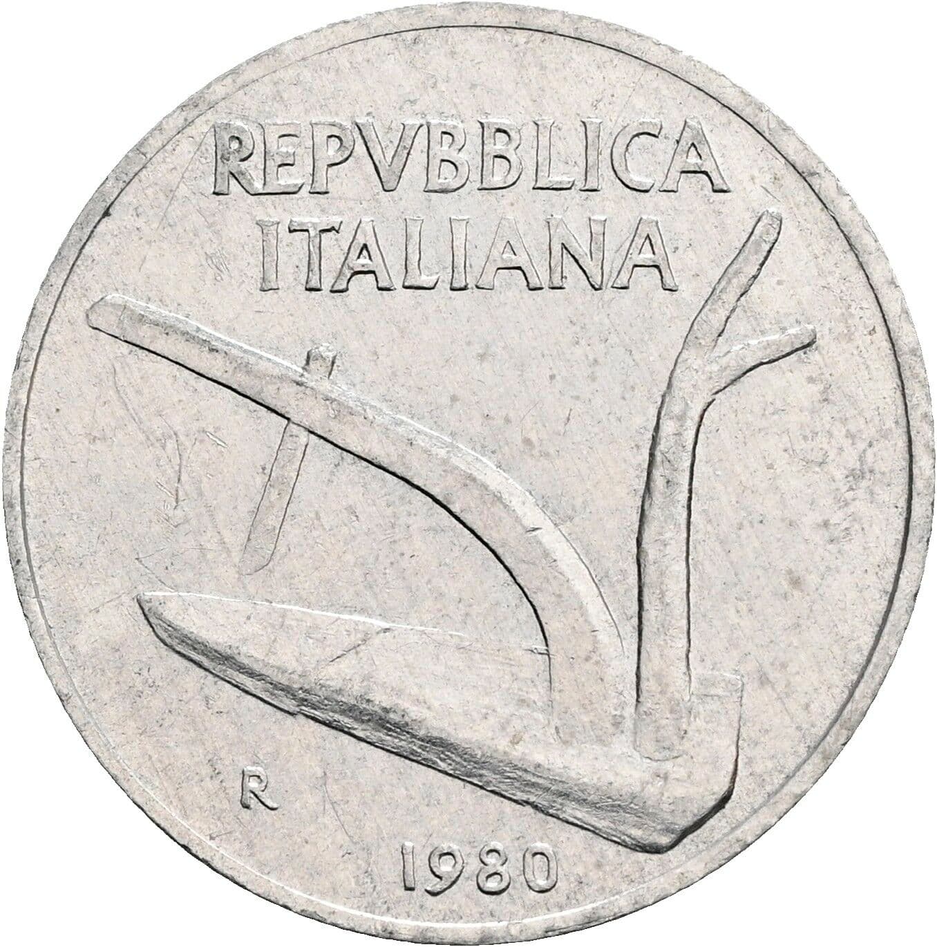 10 Lire 1980 – Vorderseite