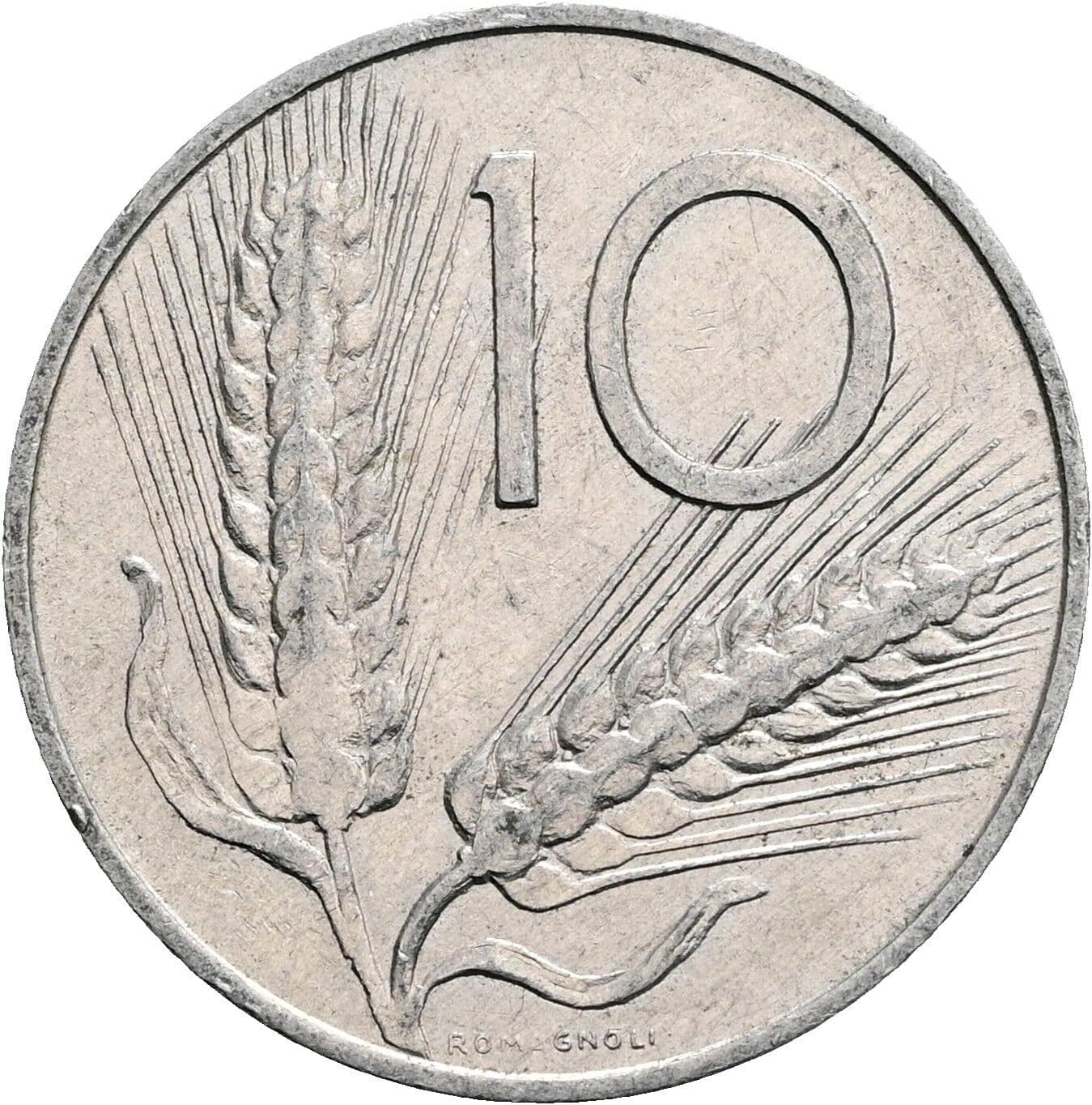 10 Lire 1979 – Vorderseite