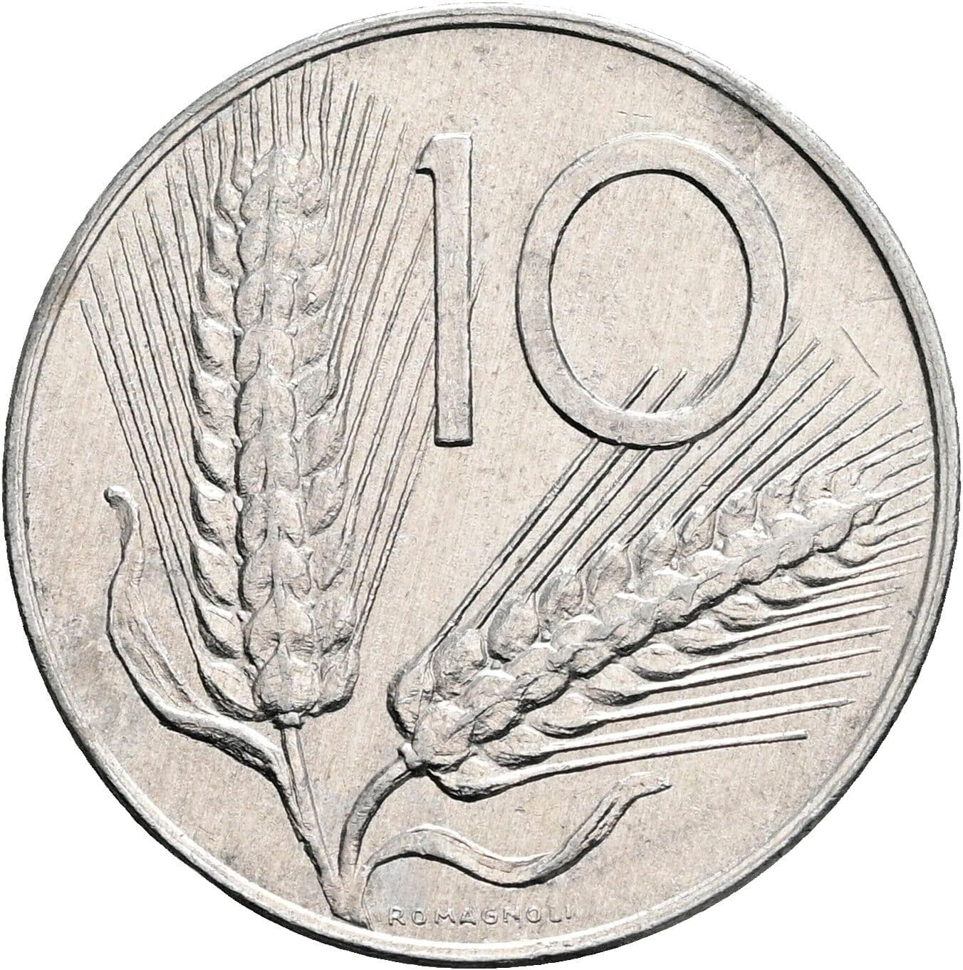 10 Lire 1976 – Vorderseite