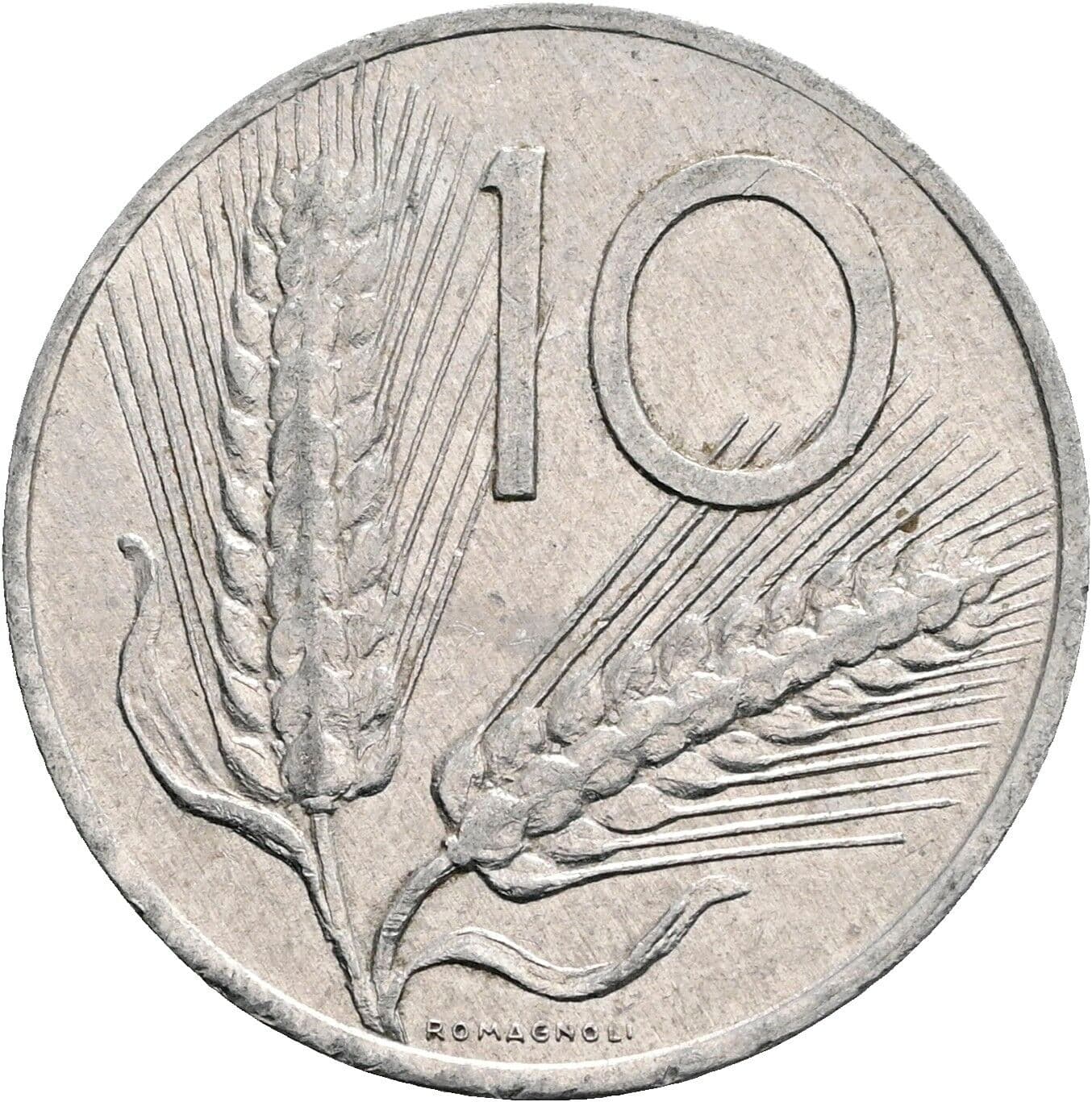 10 Lire 1978 – Vorderseite