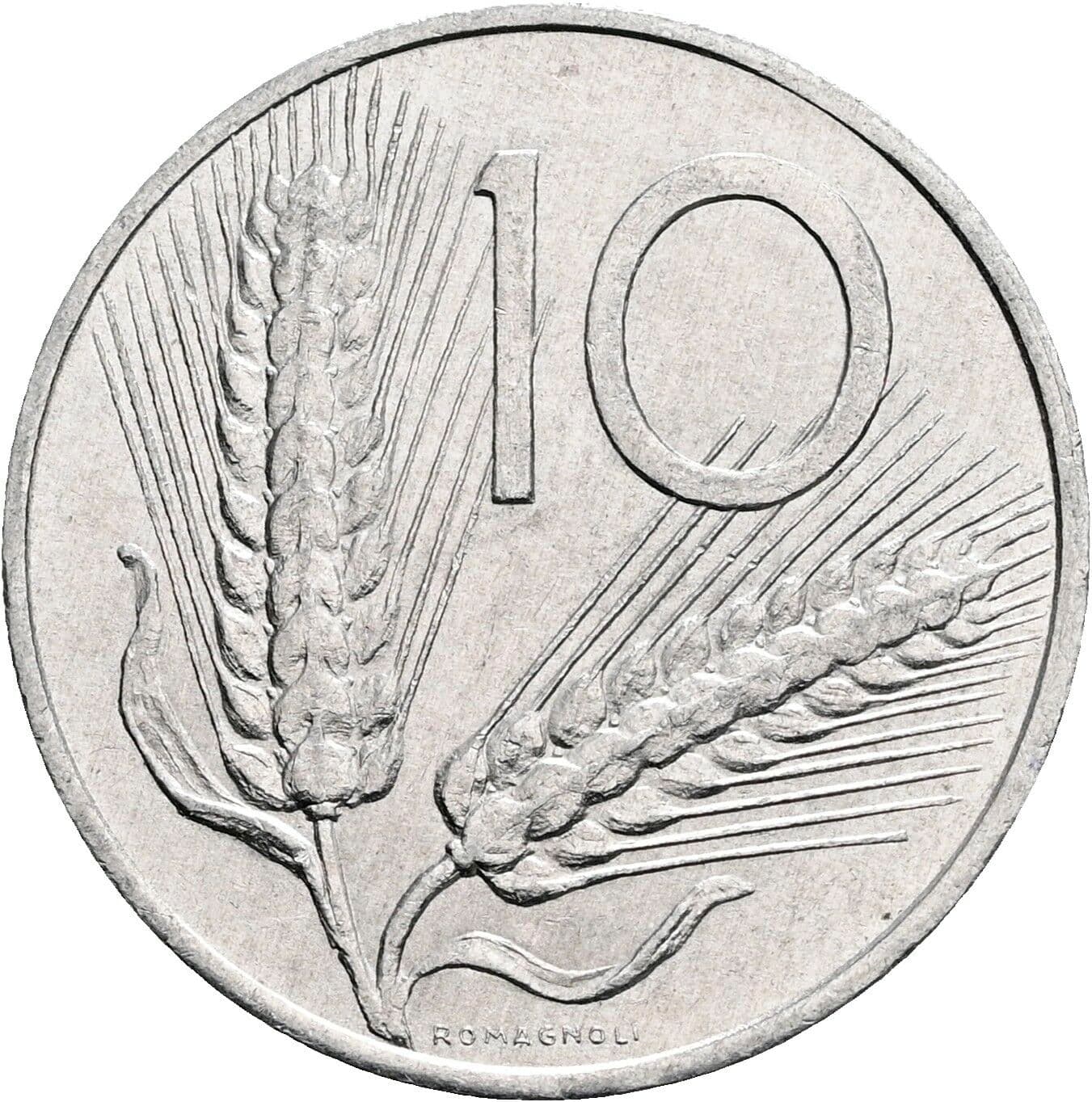 10 Lire 1989 – Vorderseite
