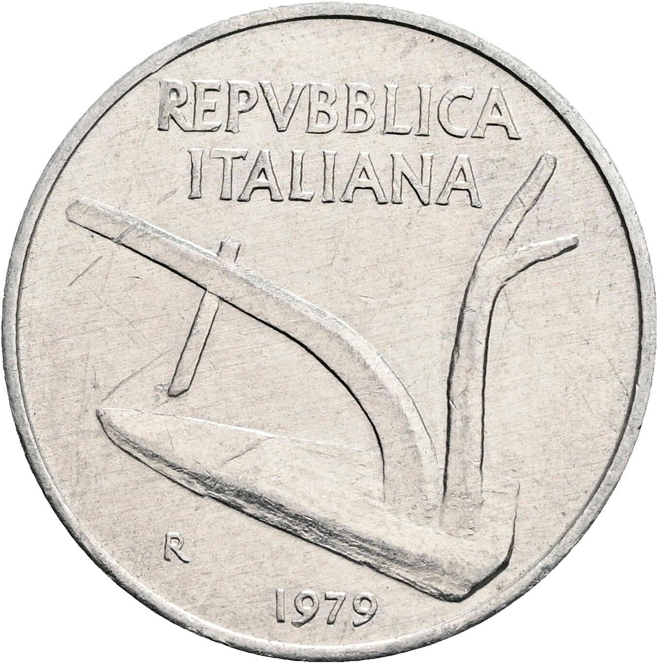 10 Lire 1979 – Vorderseite