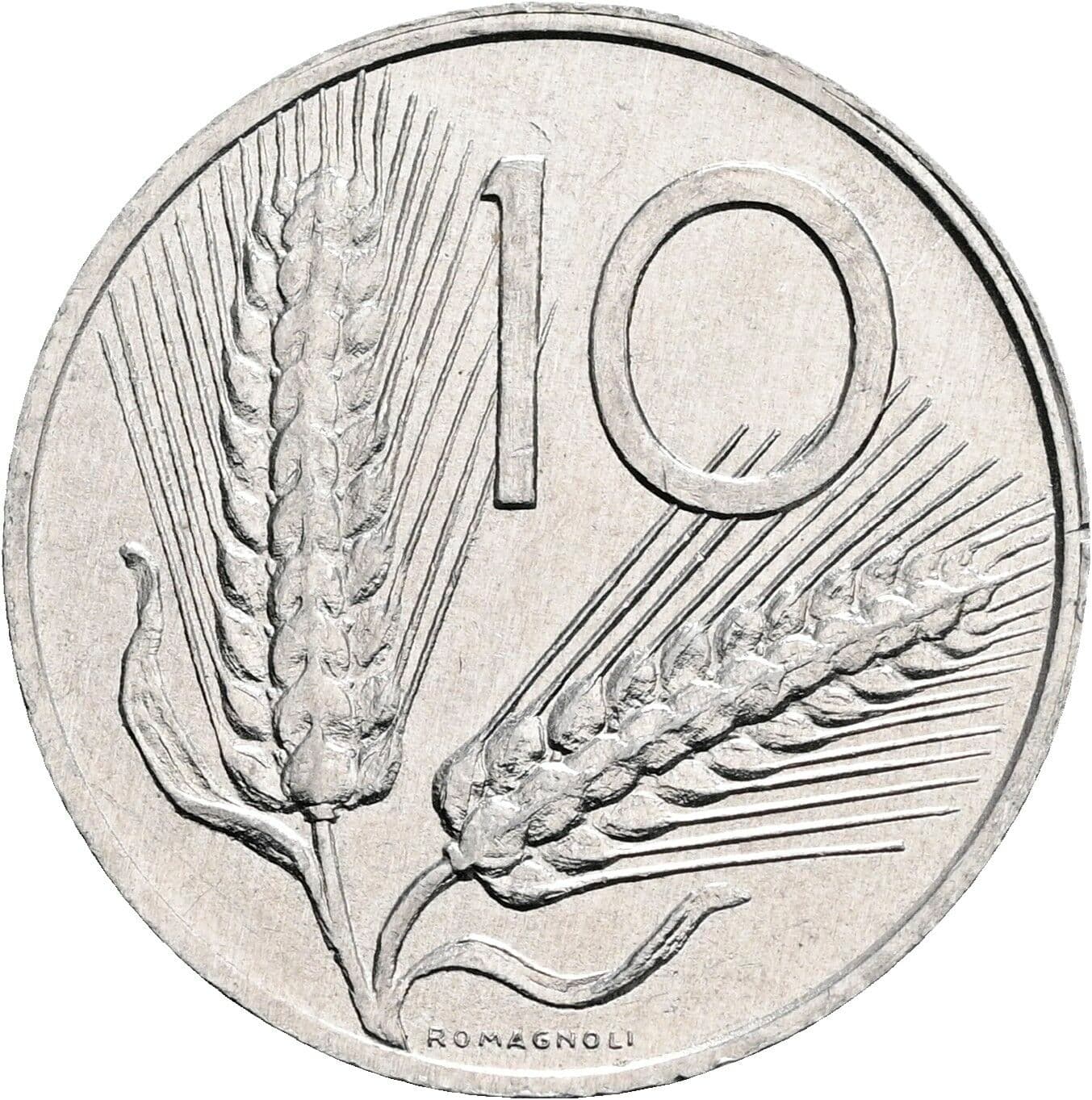 10 Lire 1989 – Vorderseite