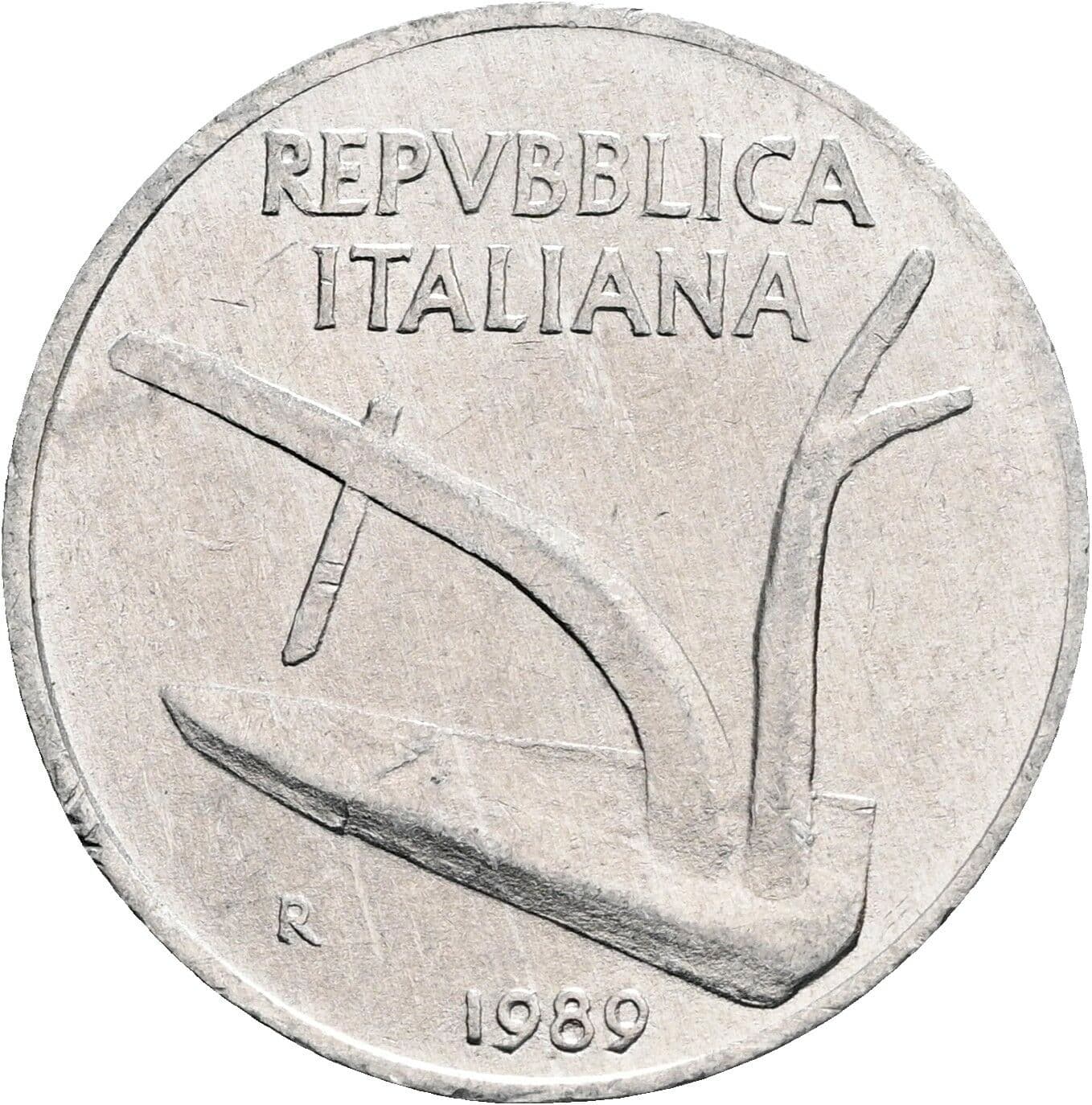 10 Lire 1989 – Rückseite