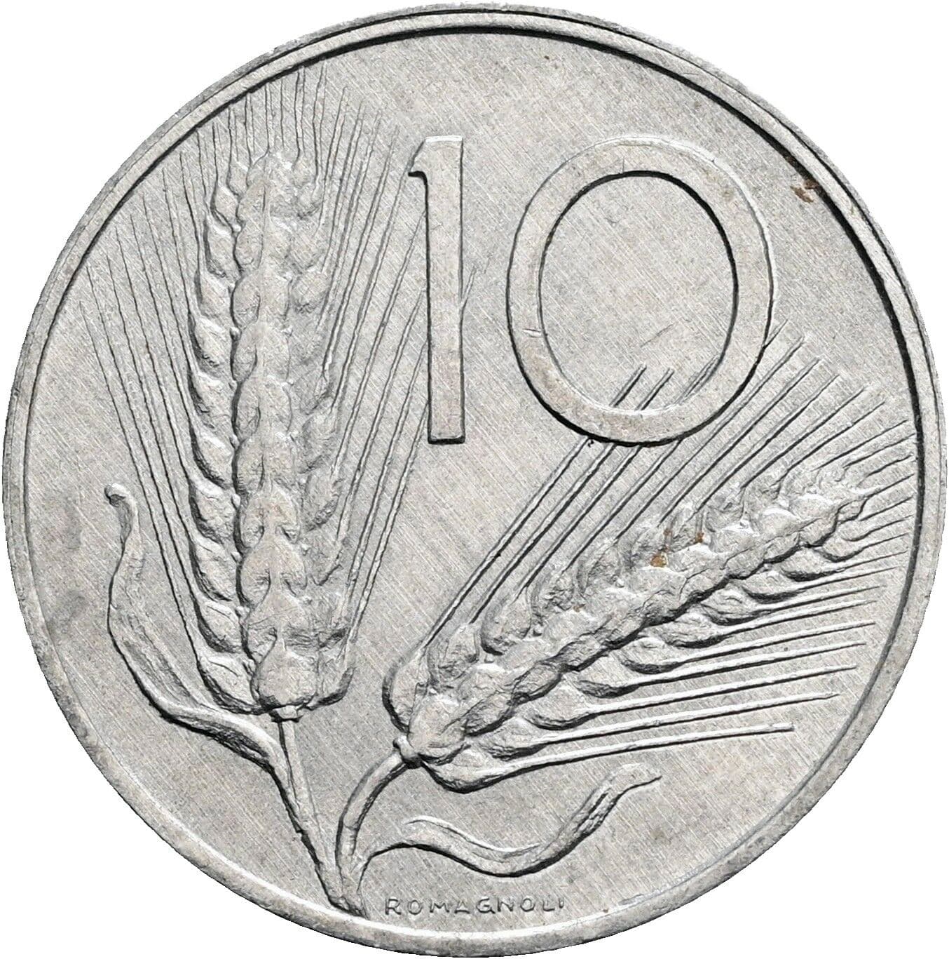 10 Lire 1989 – Vorderseite
