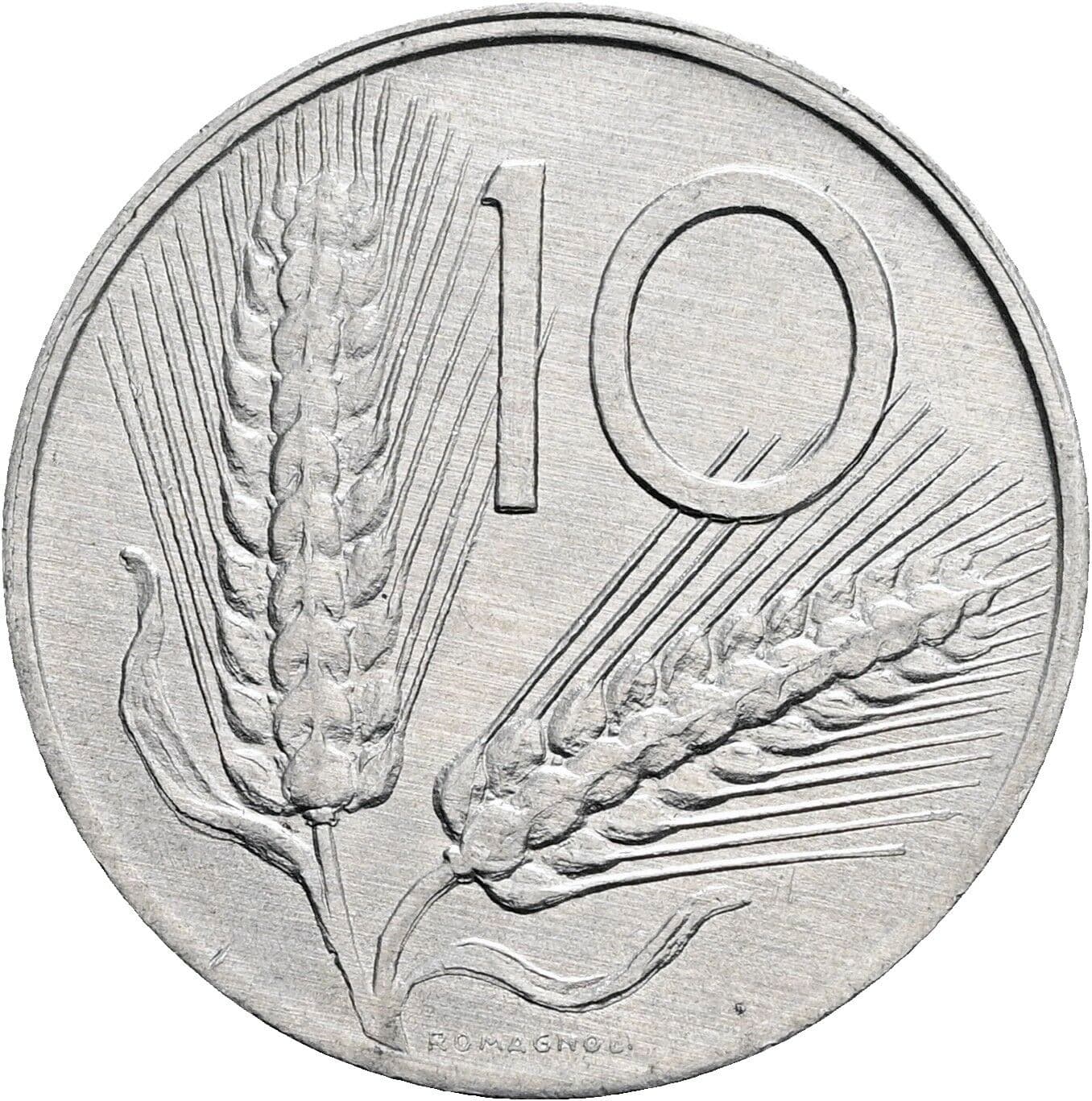 10 Lire 1989 – Vorderseite