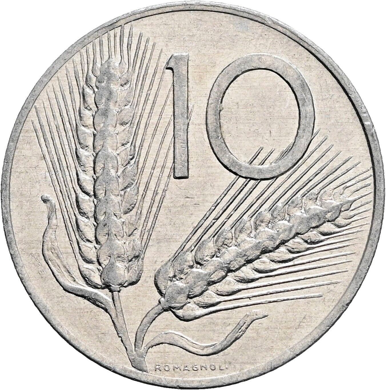 10 Lire 1982 – Vorderseite
