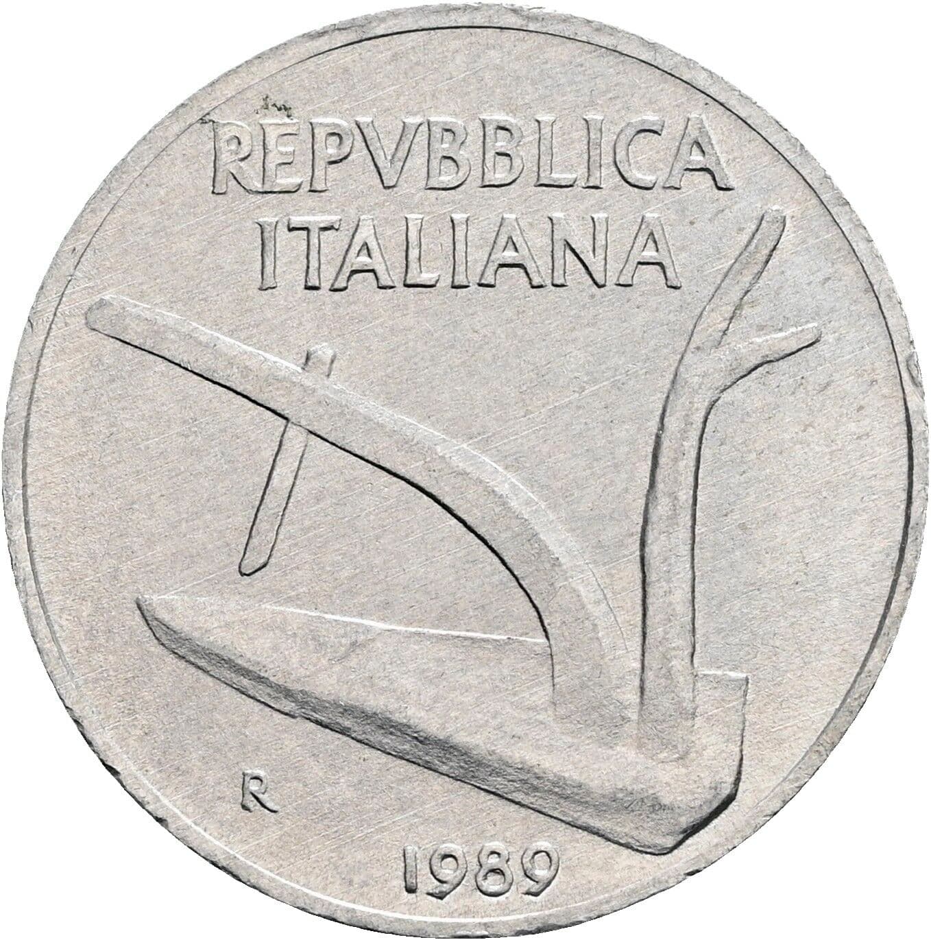 10 Lire 1989 – Rückseite