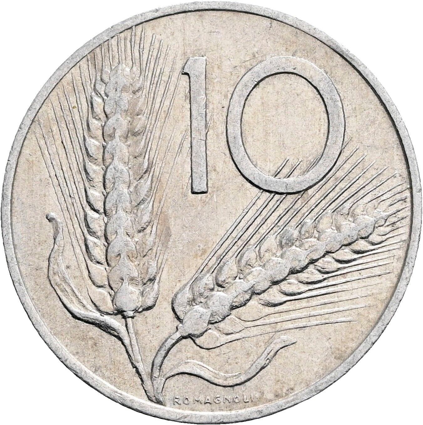 10 Lire 1979 – Vorderseite