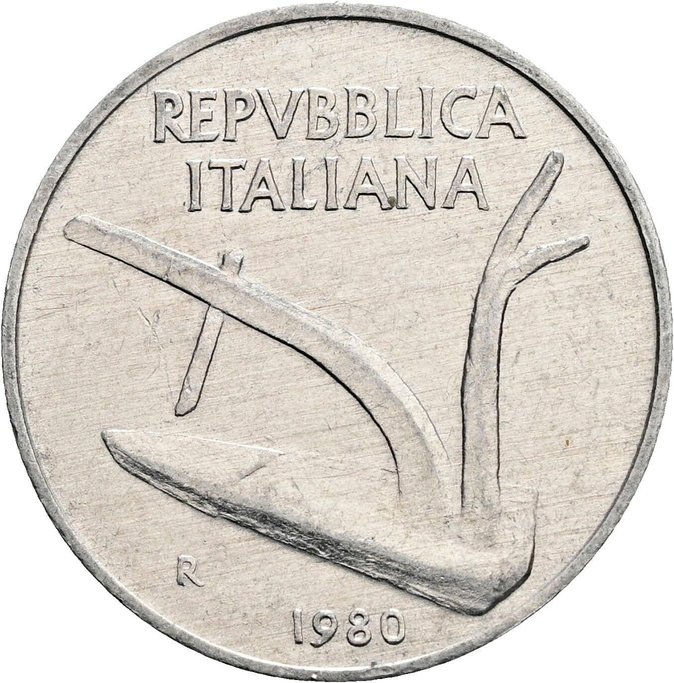 10 Lire 1980 – Vorderseite