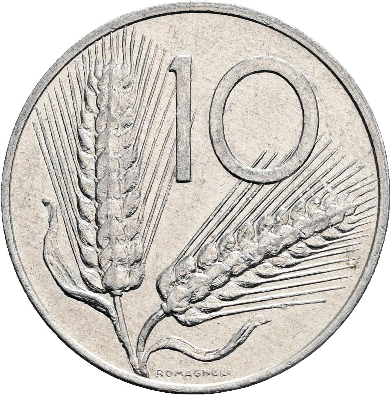 10 Lire 1983 – Vorderseite