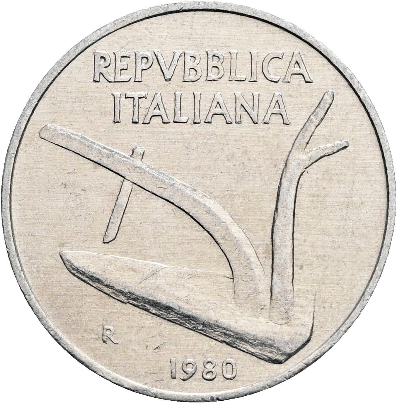 10 Lire 1980 – Vorderseite
