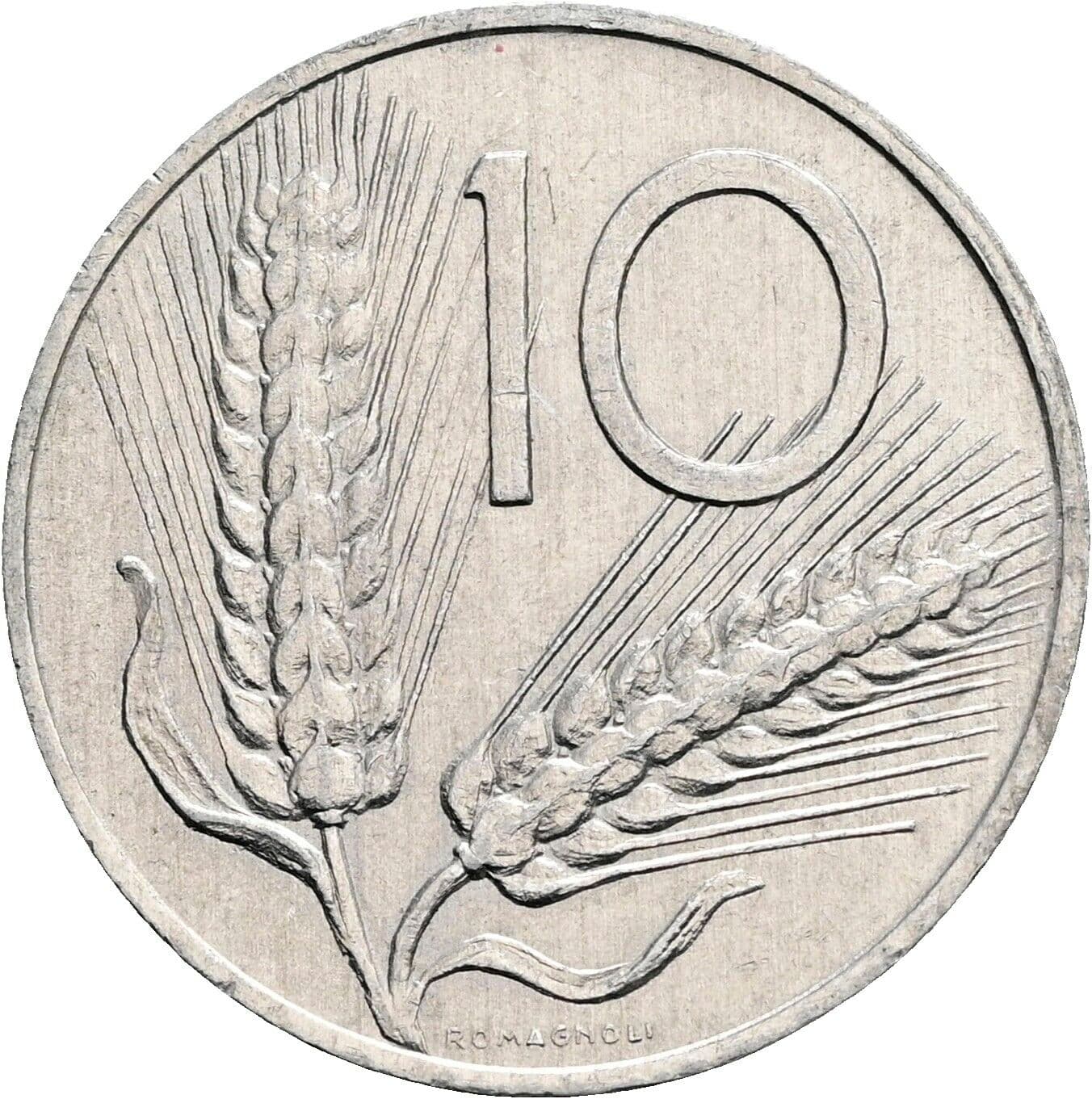 10 Lire 1979 – Vorderseite