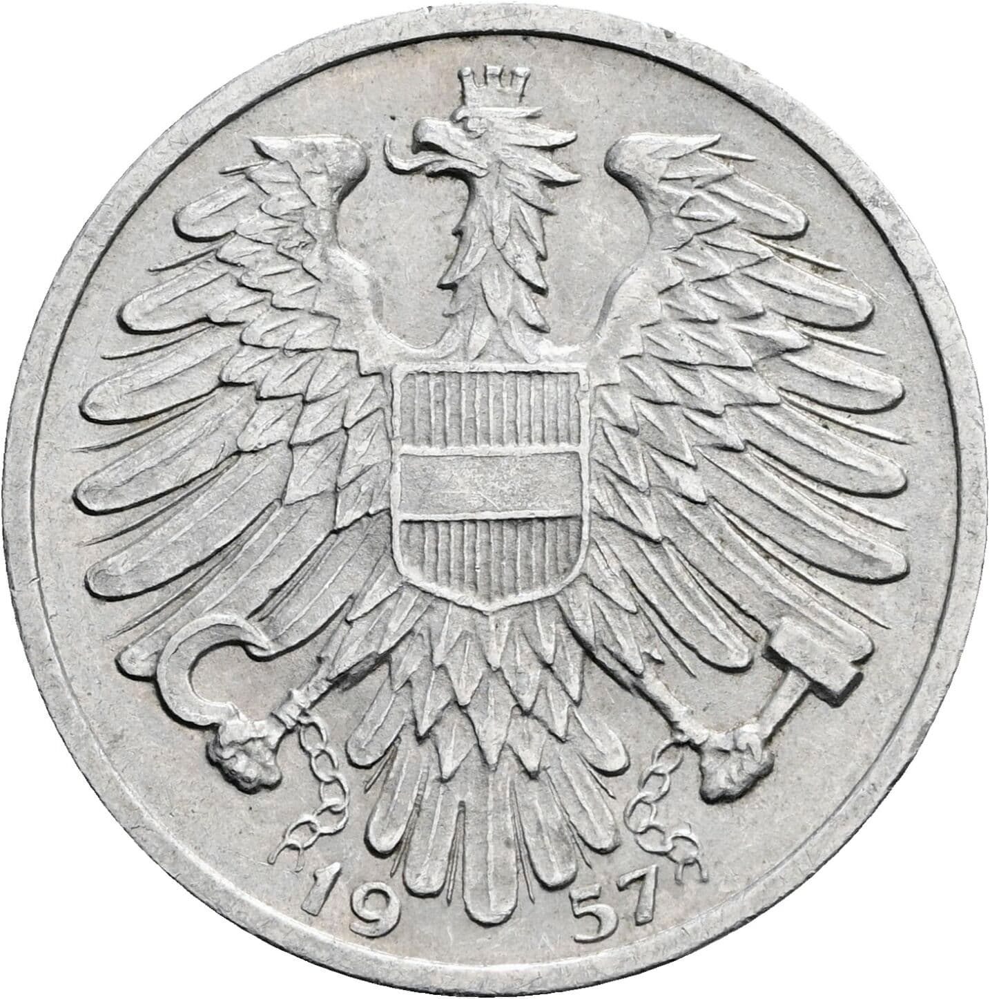 1 Schilling 1957 – Rückseite