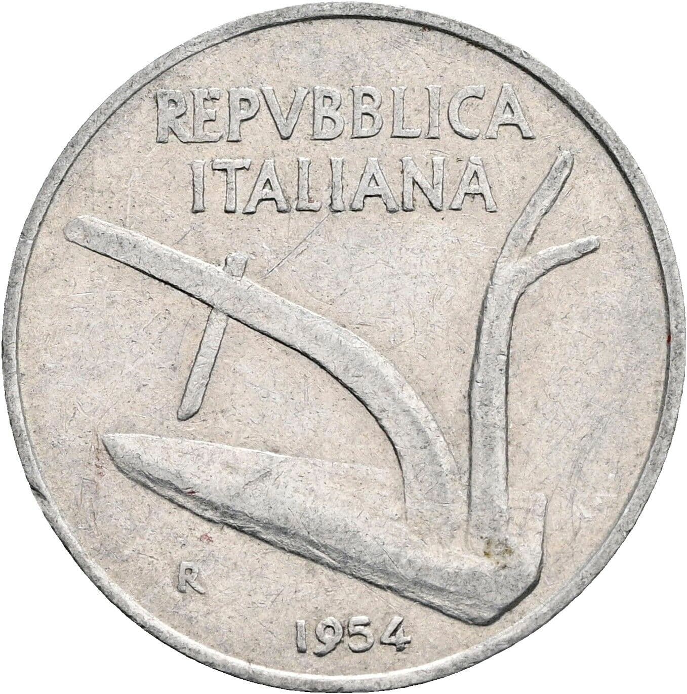 10 Lire 1954 – Vorderseite