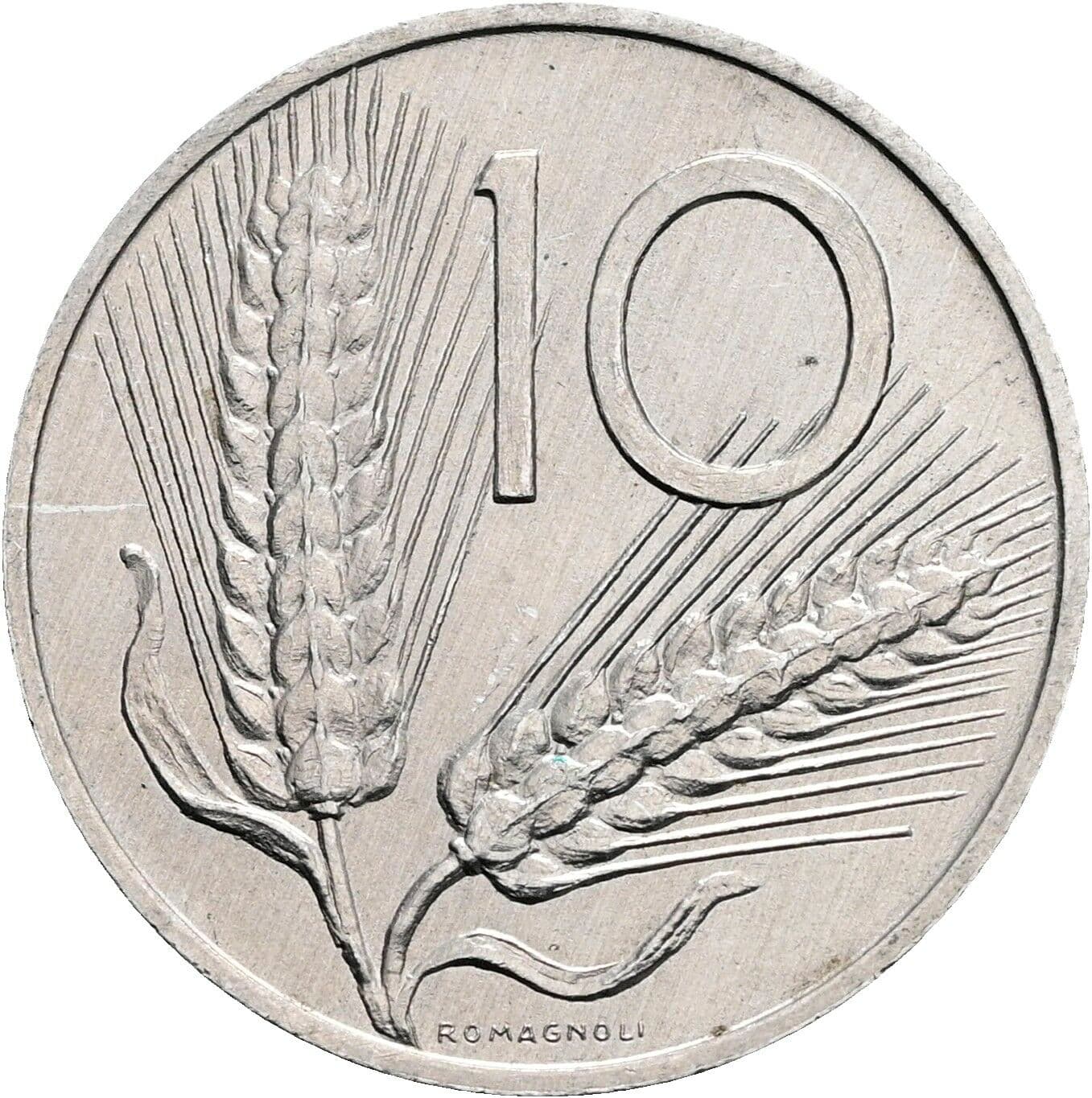 10 Lire 1973 – Vorderseite
