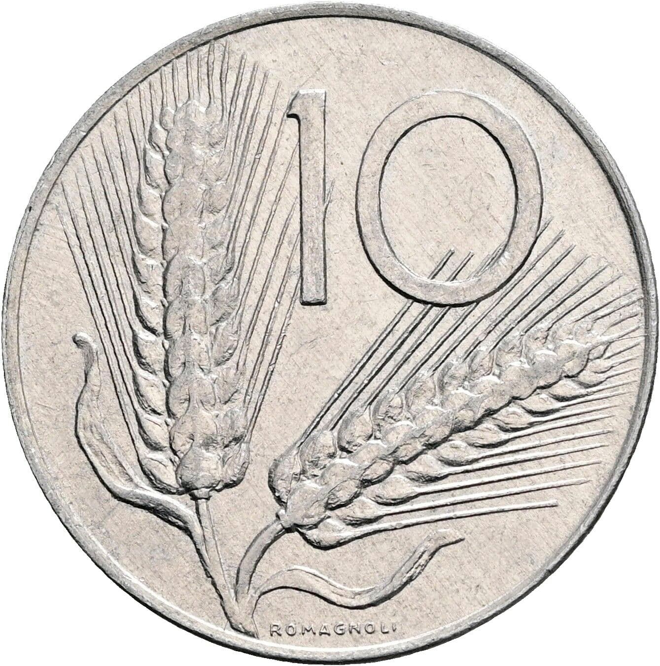 10 Lire 1982 – Rückseite