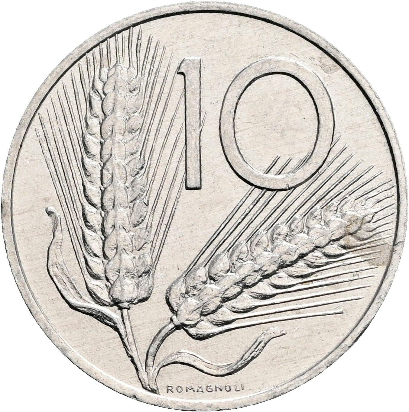 10 Lire 1980 – Vorderseite