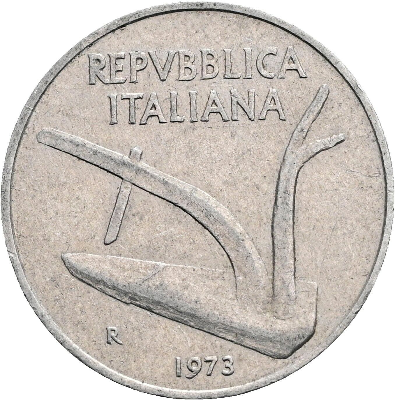 10 Lire 1973 – Vorderseite