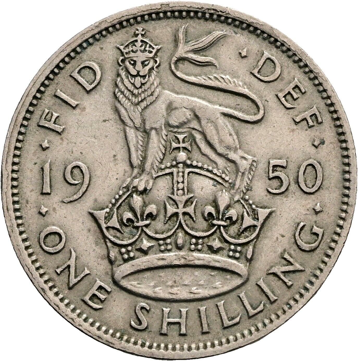 1 Shilling George VI. 1936-1952 1950 – Rückseite