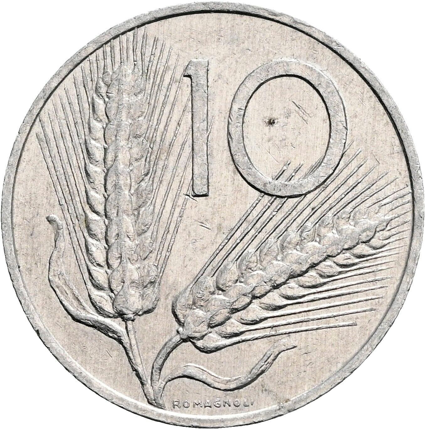 10 Lire 1978 – Vorderseite