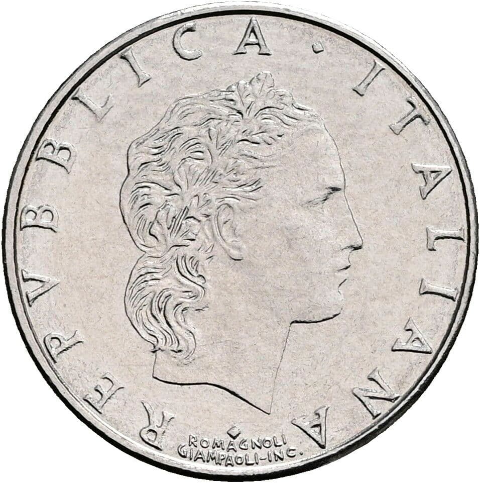 50 Lire 1993 – Rückseite