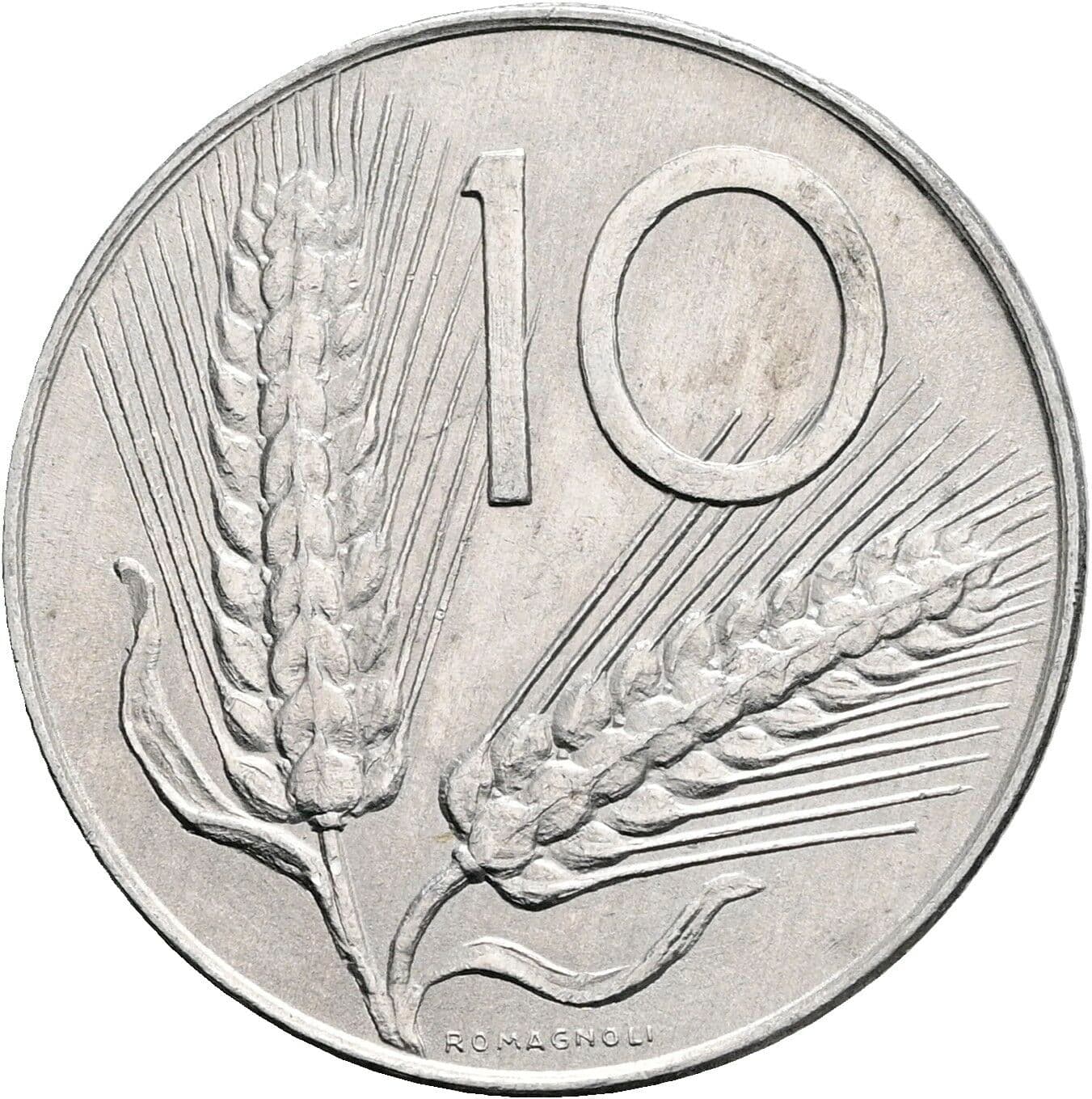 10 Lire 1977 – Vorderseite
