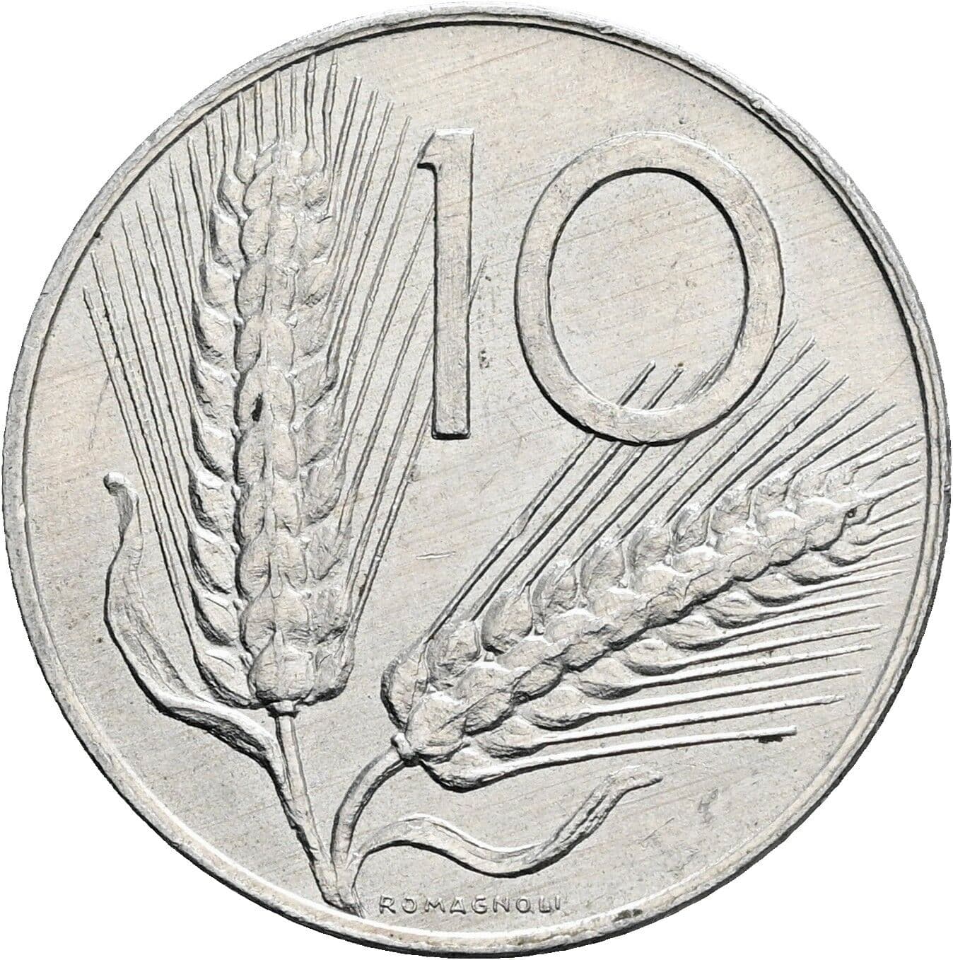 10 Lire 1977 – Vorderseite