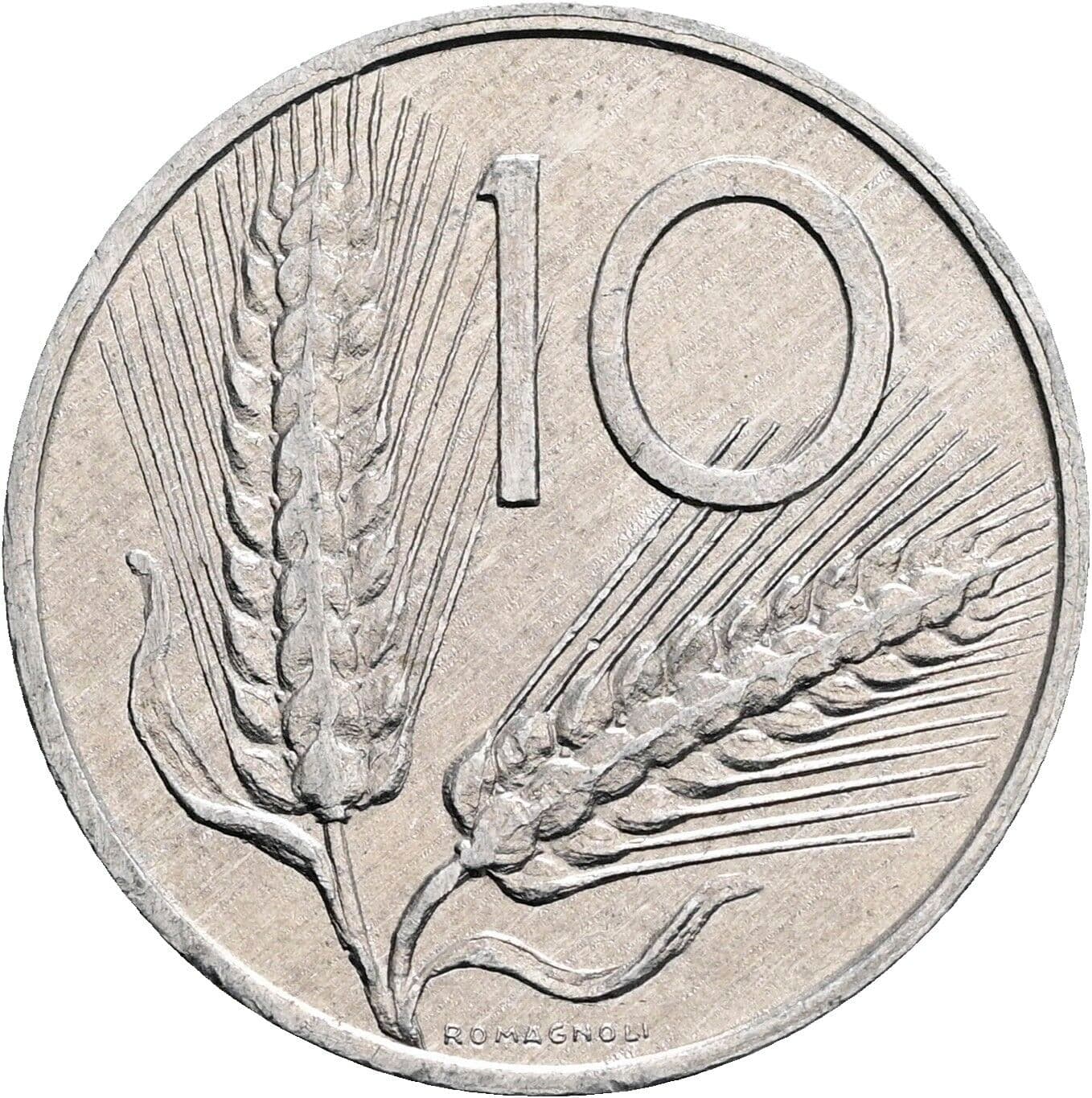 10 Lire 1988 – Vorderseite