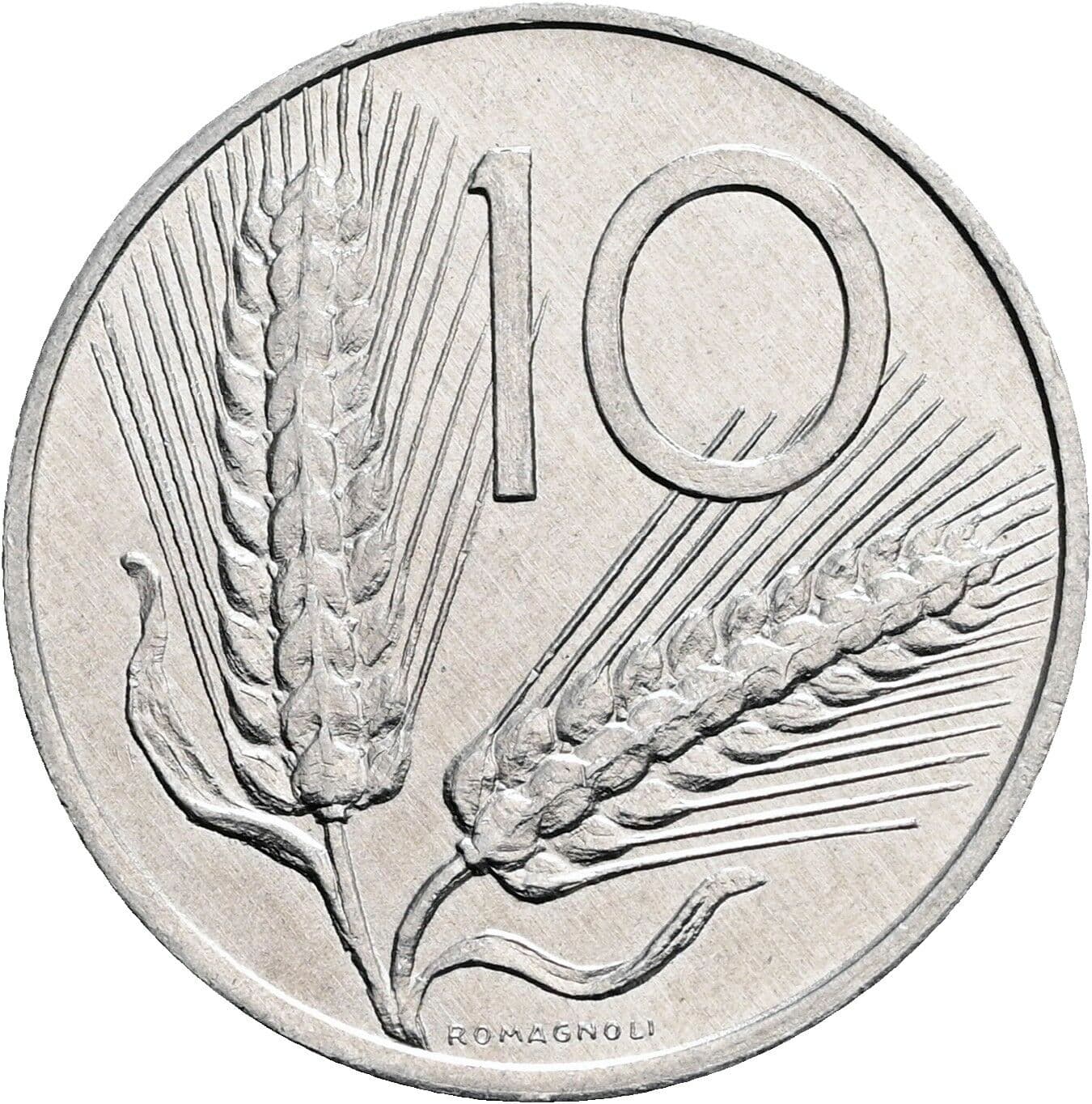 10 Lire 1989 – Vorderseite