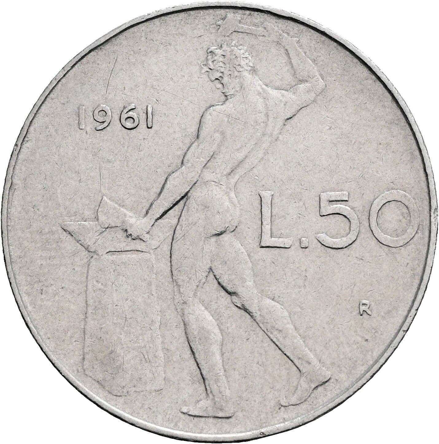 50 Lire 1961 – Vorderseite