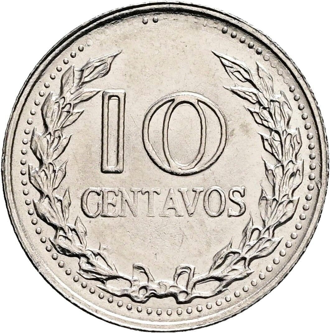 10 Centavos 1975 – Vorderseite
