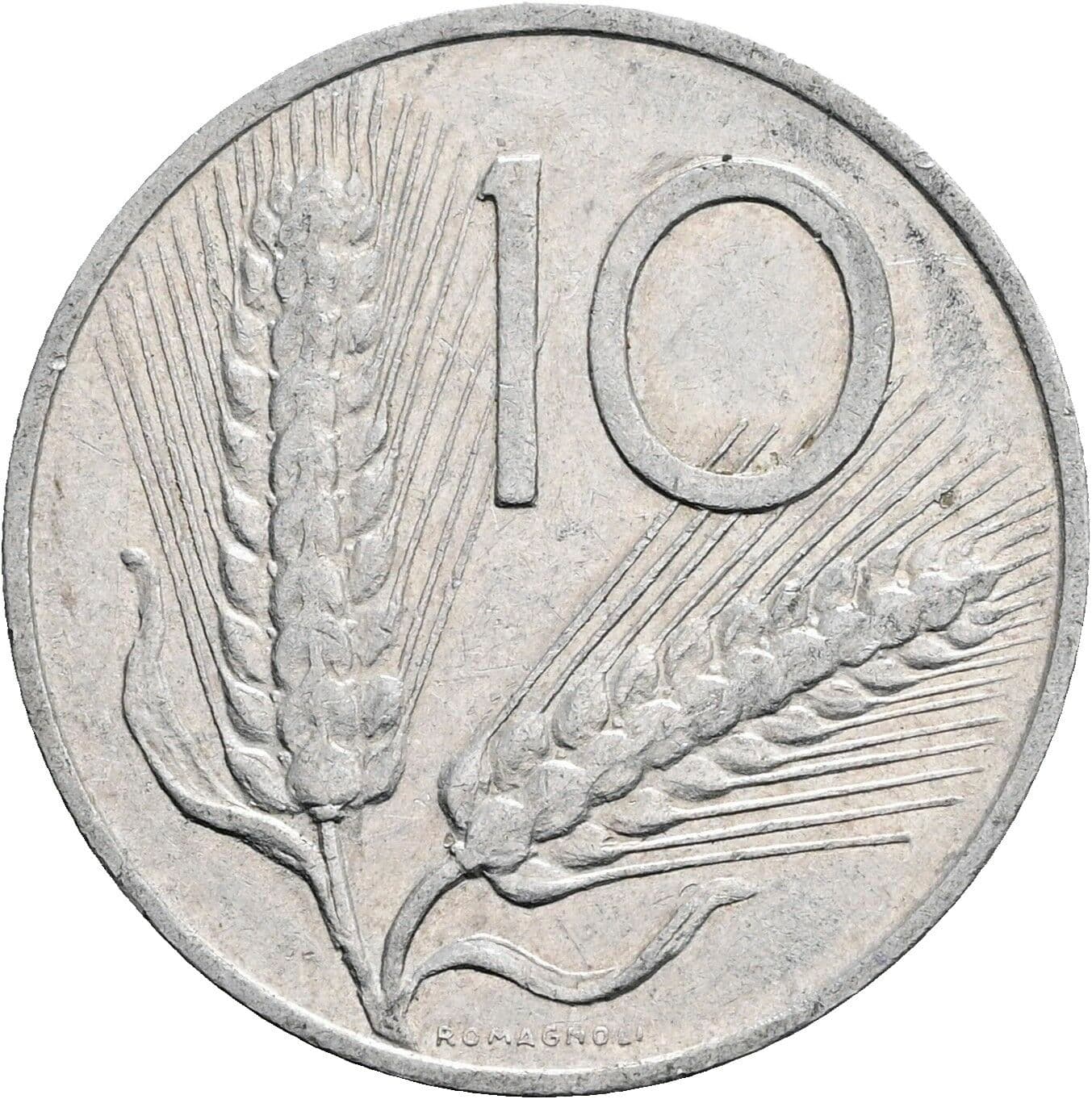 10 Lire 1955 – Vorderseite