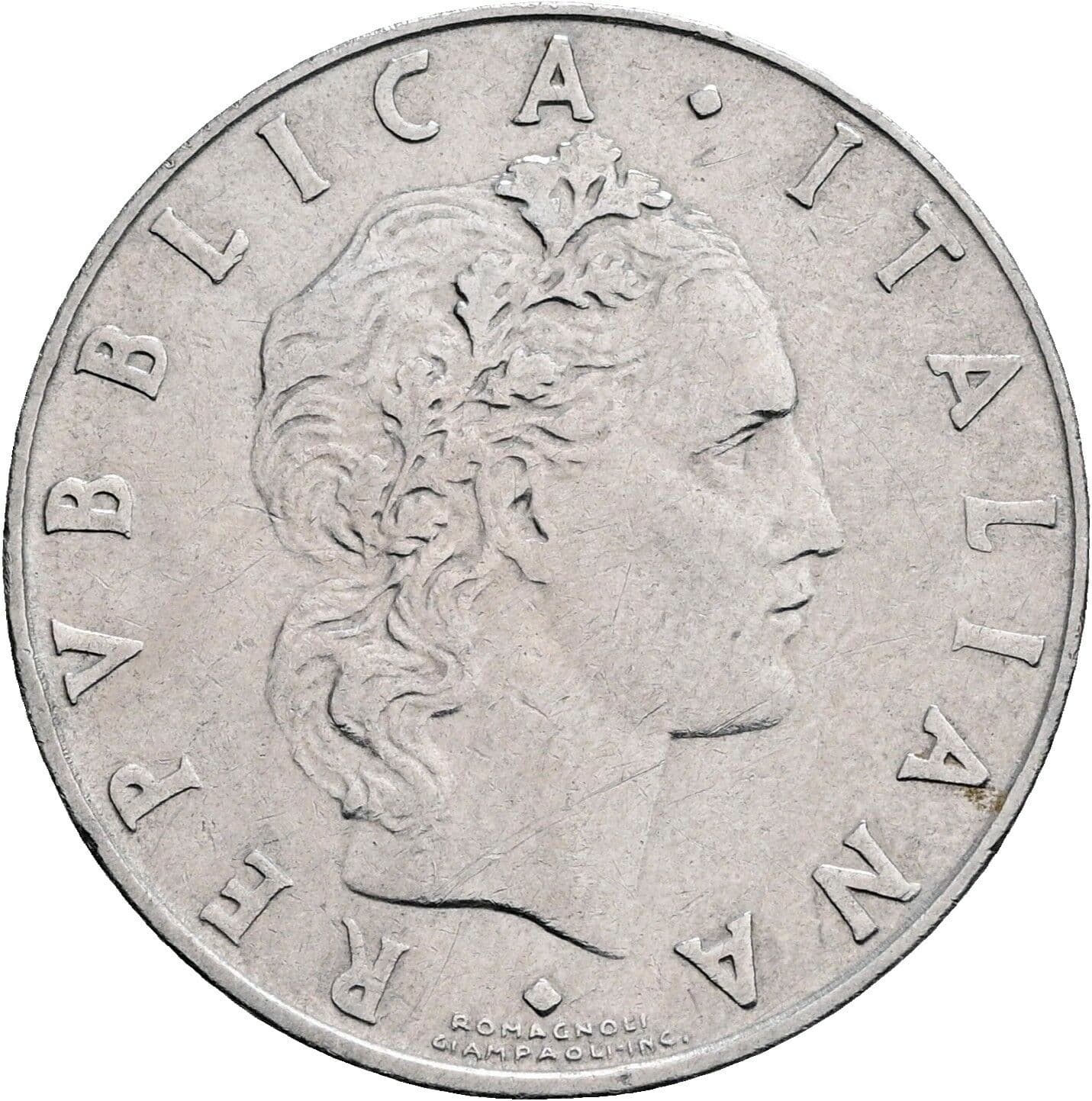 50 Lire 1961 – Rückseite