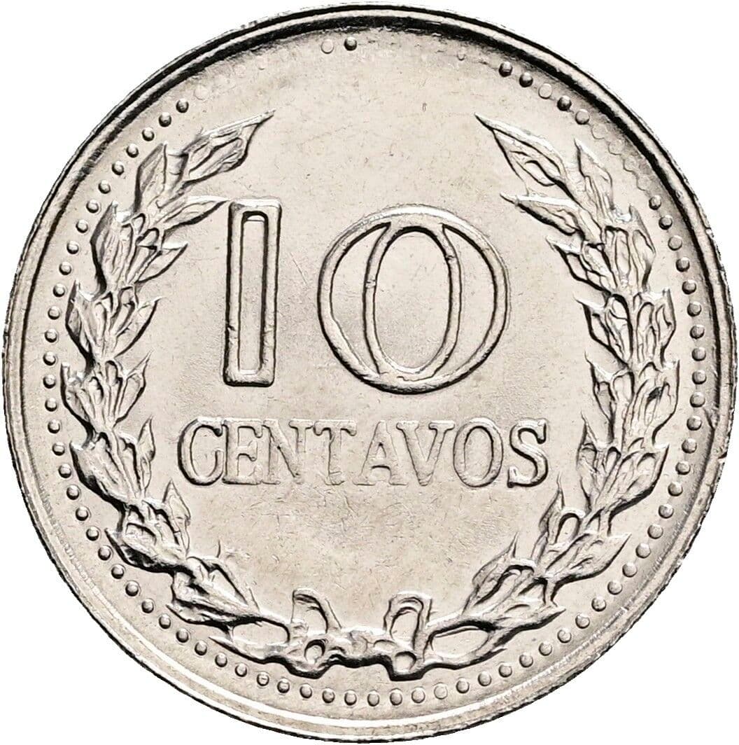 10 Centavos 1975 – Rückseite