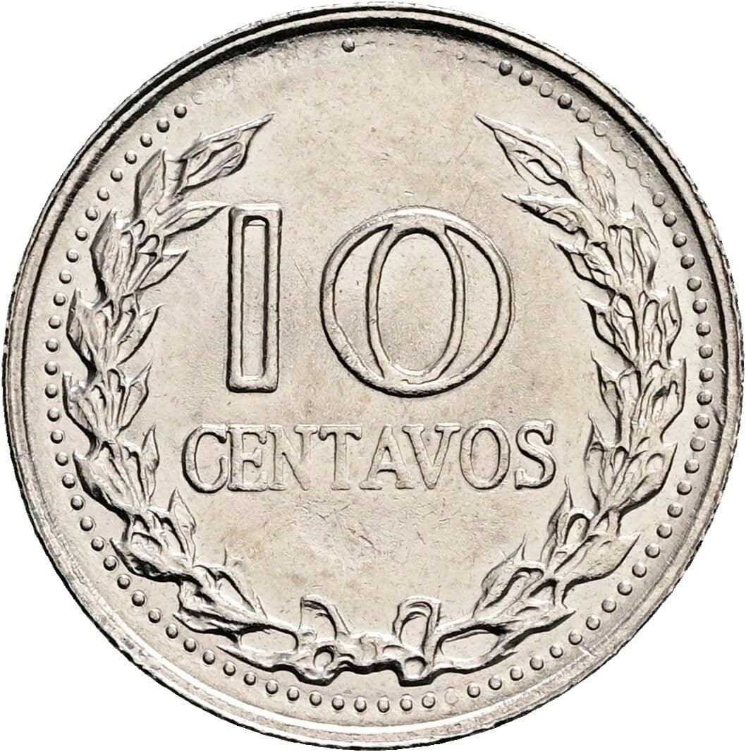 10 Centavos 1975 – Rückseite