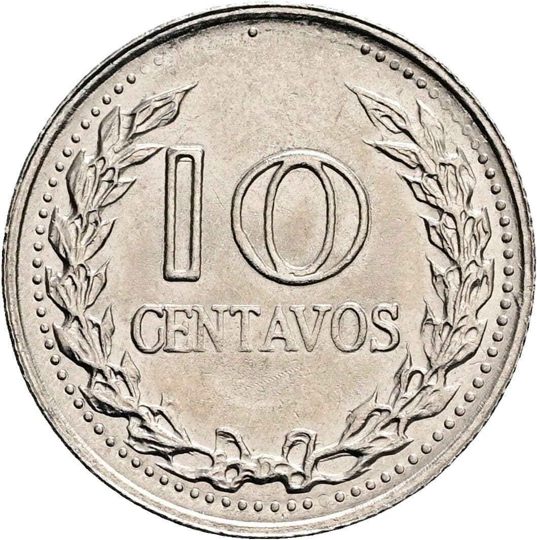10 Centavos 1975 – Rückseite