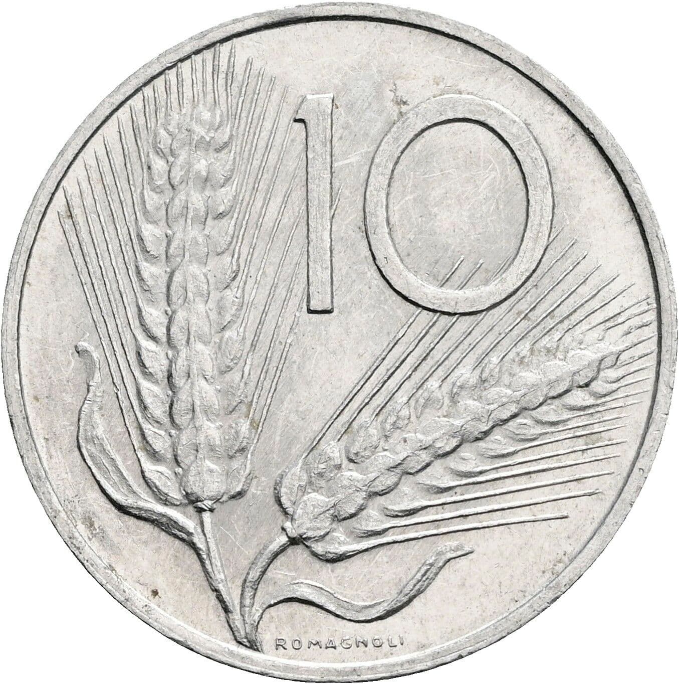 10 Lire 1971 – Vorderseite