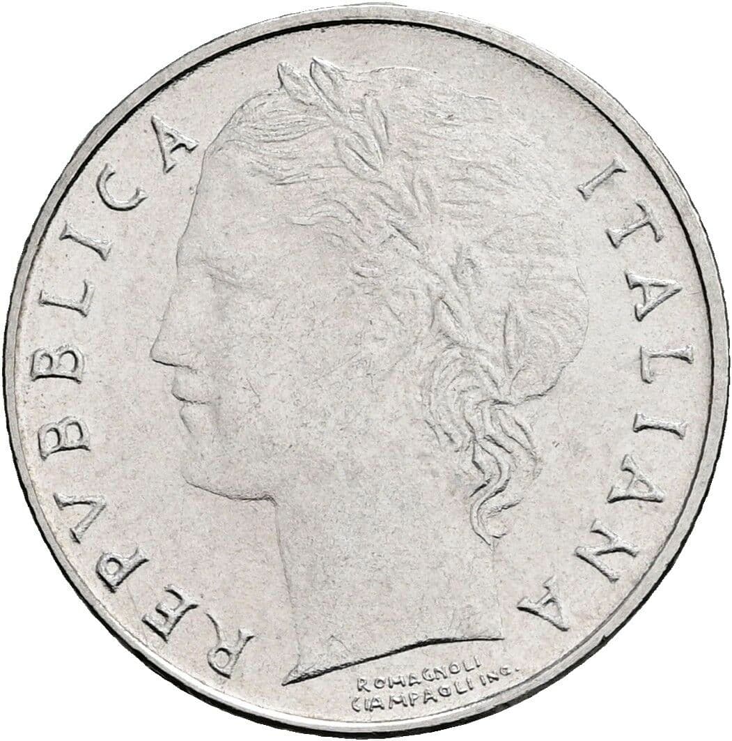 100 Lire 1990 – Vorderseite
