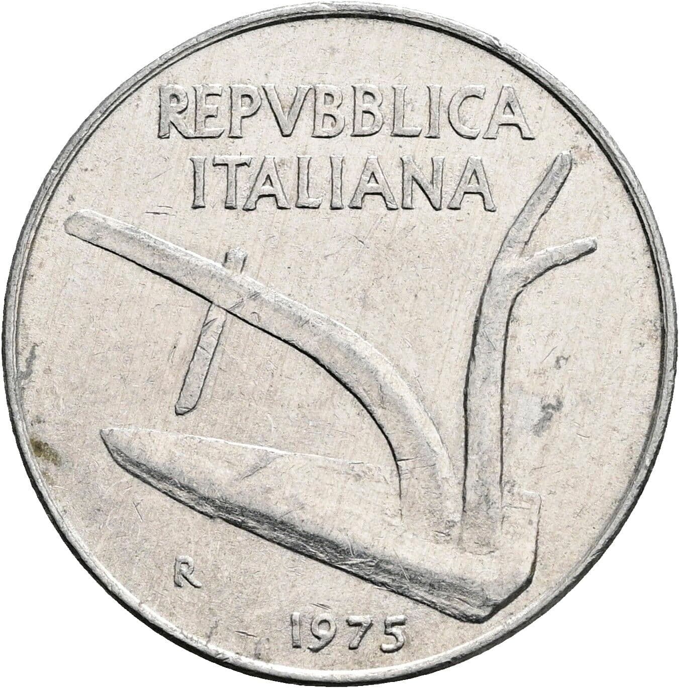10 Lire 1975 – Vorderseite