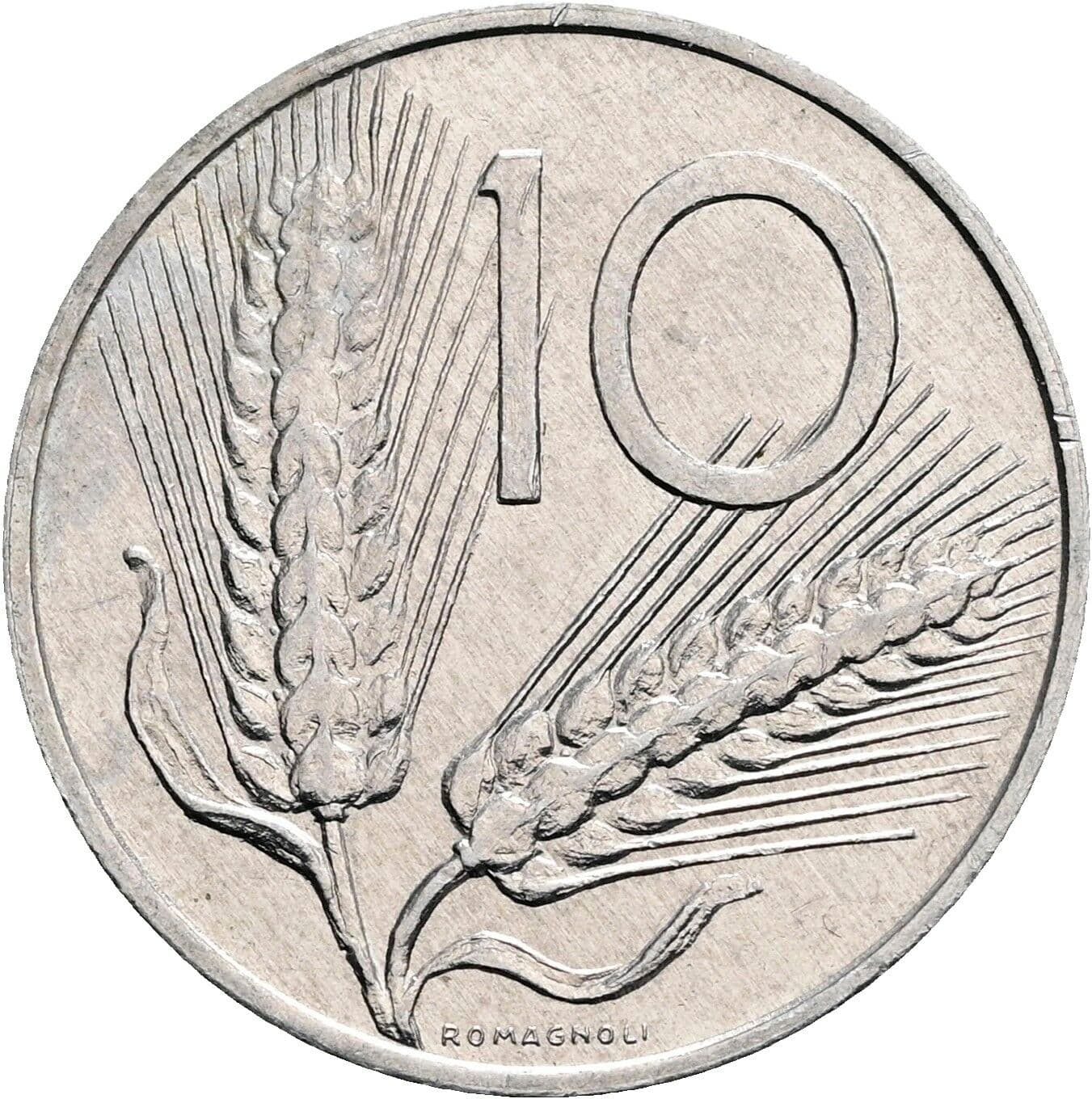 10 Lire 1987 – Vorderseite