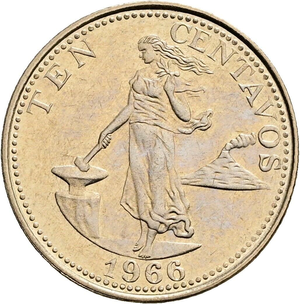 10 Centavos 1966 – Vorderseite