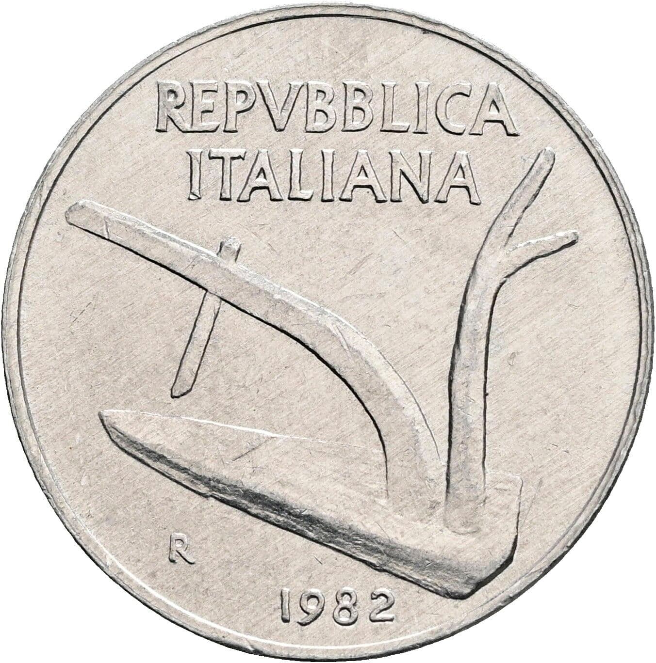 10 Lire 1982 – Rückseite
